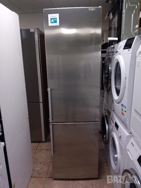 Иноксов комбиниран хладилник с фризер Сименс Siemens A+++ 2 години гаранция!, снимка 1