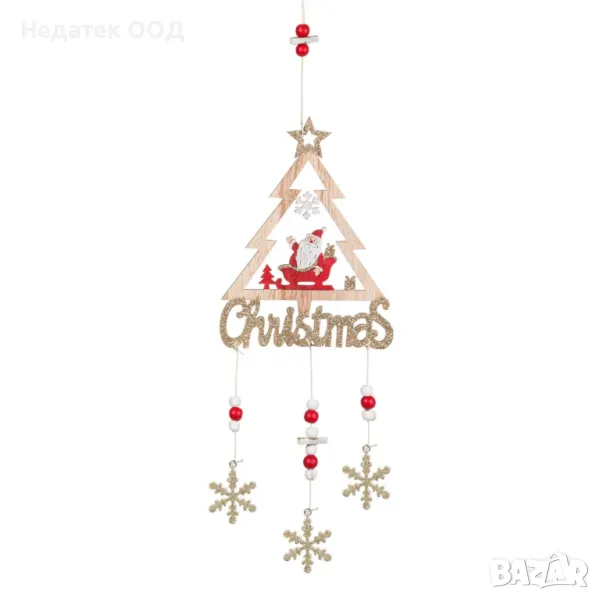 Коледна, Декоративна, Украса,  Дядо Коледа, Шампанско, 51 см, снимка 1