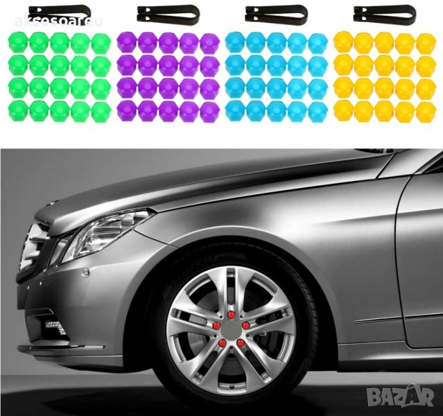 Капачки тапи за болтове и гайки на джантите на кола автомобил джип камион 17 мм 19 мм 21 мм прахова , снимка 1