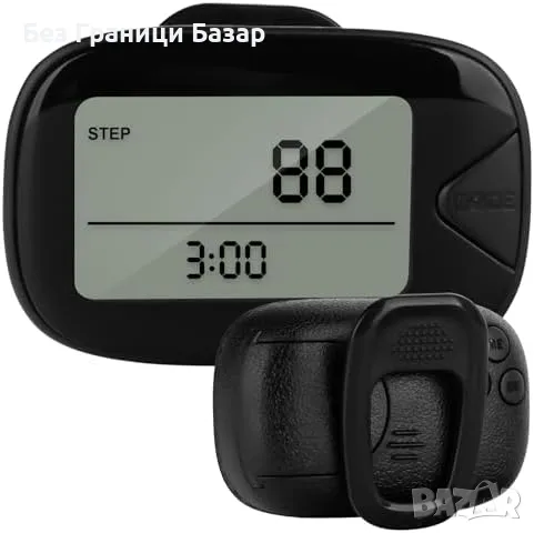Нов Преносим спортен педометър с калории, разстояние и време за спорт, снимка 1