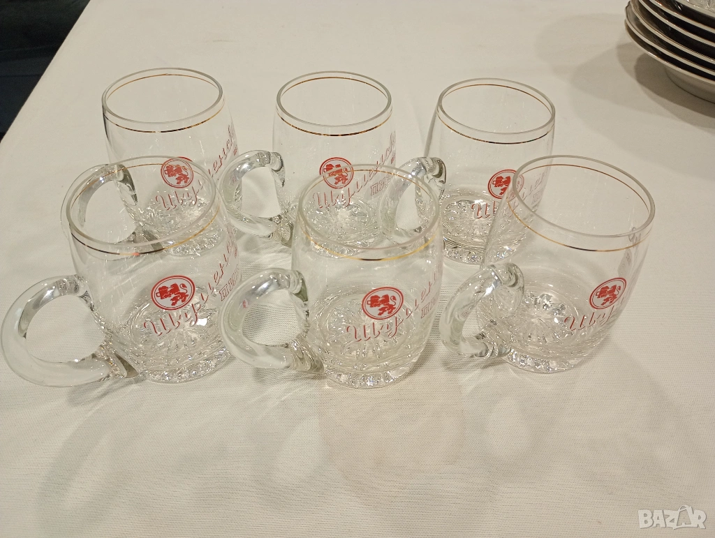 Малки халби от соца на шуменско пиво 0,250 мл- 6 броя , снимка 1