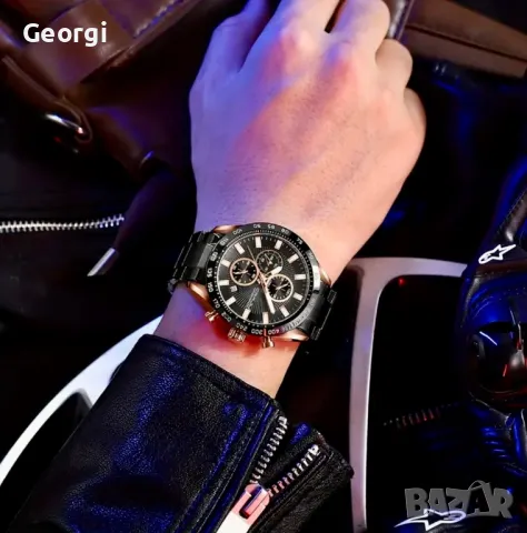 Мъжки кварцов спортен хронограф CRRJU* /Оргинална версия тъмен графит!, снимка 2 - Мъжки - 49415312