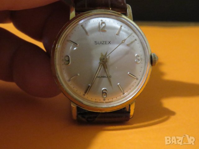 Мъжки часовник  SUIZEX - рядък щвейцарски механичен колекционерски часовник от 60 те за ценители, снимка 5 - Антикварни и старинни предмети - 42048692