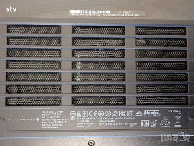 DELL ALIENWARE 17 R5 QHD/120Hz/i9-8950HK/GTX 1080/32GB RAM/512GB NVMe/1TB HDD, снимка 8 - Лаптопи за игри - 54044616