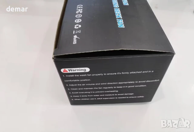 FERNIDA Преносим вентилатор за кръста/висящ на врата, акумулаторен 20000mAh, снимка 9 - Вентилатори - 50594460