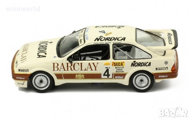 Ford Sierra RS Cosworth #4 Wolf Racing Barclay WTCC 24h Spa - мащаб 1:43 на IXO моделът е нов в PVC , снимка 5 - Колекции - 29677326