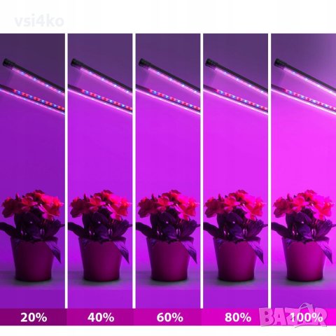 UV лампа за отглеждане на растения с 4 гъвкави рамене – 80W, снимка 2 - Други - 40339342