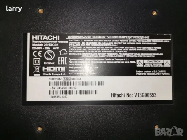 Телевизор Hitachi 28HXC05 на части