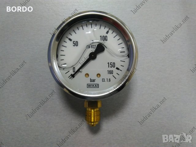 Манометър с глицерин WIKA - Ф63/0-160 bar (радиален)
