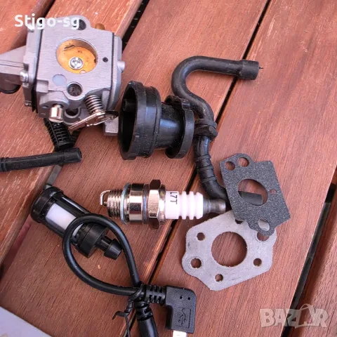 Нов Комплект Карбуратор за Stihl MS 170 (със свещ, филтри и уплътнения), снимка 5 - Градинска техника - 55943381