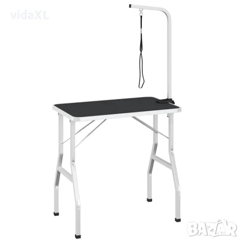vidaXL Маса за груминг на домашни любимци, регулируема, 1 примка