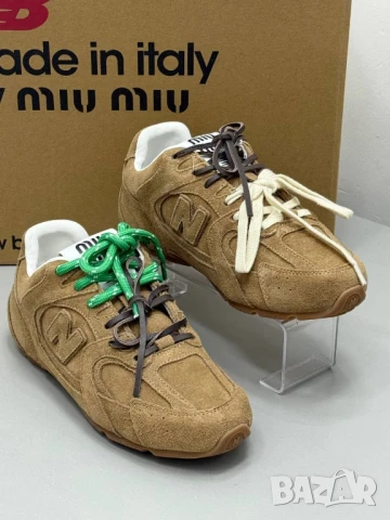 висококачествени дамски маратонки от естествена кожа miu miu new balance, снимка 7 - Маратонки - 51183645