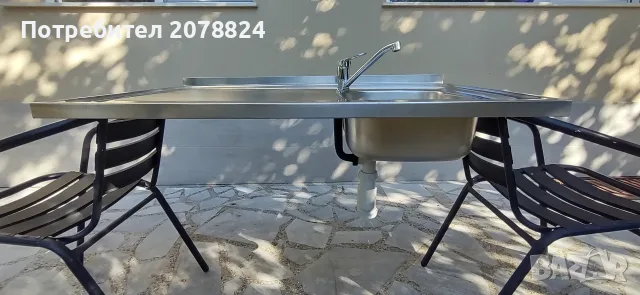 Комплект кухненска мивка със смесител и сифон, снимка 5 - Мивки - 56042711
