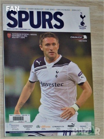 Оригинални футболни програми на ТОТНЪМ ХОТСПЪР срещу Арсенал с Хари Кейн, Роби Кийн и Гарет Бейл, снимка 3 - Фен артикули - 29173027