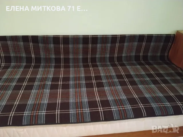Карирано вълнено покривало за легло/диван с две лица, снимка 7 - Покривки за легло - 56251237