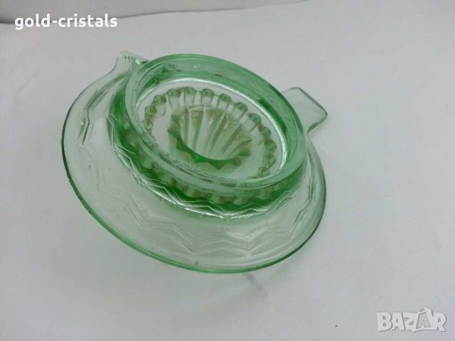 Антикварна стъклена лимоноизтисквачка, снимка 3 - Антикварни и старинни предмети - 29710268