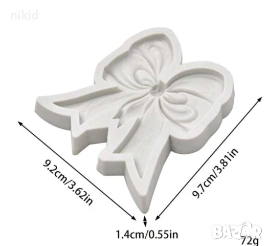 Голяма изправена пандела силиконов молд форма фондан шоколад гипс декор шоколад, снимка 2 - Форми - 50588004
