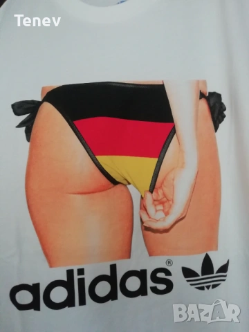 Adidas Originals German Flag Panties 40 years Trefoil оригинална мъжка тениска памучна бяла Германия, снимка 4 - Тениски - 40282303