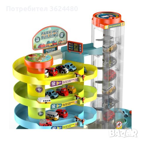 Многоетажен паркинг с пет нива и 6 колички 4152, снимка 13 - Коли, камиони, мотори, писти - 42628988