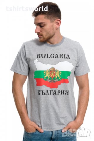 Нова мъжка тениска с трансферен печат България, с карта и герб на България, снимка 6 - Тениски - 29889713