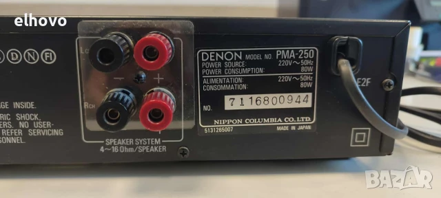 Стерео усилвател Denon PMA-250#1, снимка 3 - Ресийвъри, усилватели, смесителни пултове - 51059695