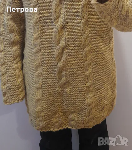 Ръчно плетен дебел пуловер, снимка 8 - Блузи с дълъг ръкав и пуловери - 48695286