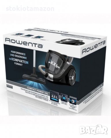 Прахосмукачка без торба ROWENTA Compact Power XXL RO4825EA, 550W, Клас A+, 2.5 л, 8.8 м, Effitech, снимка 5 - Прахосмукачки - 38326643