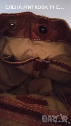 Раница от естествена кожа, снимка 8 - Раници - 52434934