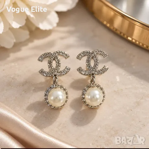 дамски обеци chanel, снимка 2 - Обеци - 56218308