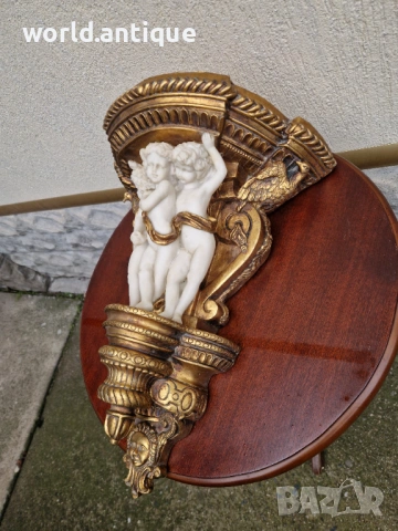 Уникална стара антикварна конзола за стена , снимка 6 - Други ценни предмети - 53063577