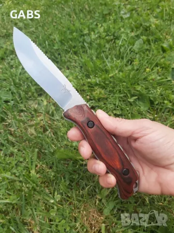 Ловен нож Benchmade HUNT голям с кожена кания, снимка 8 - Ножове - 50246614