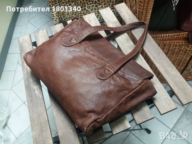 ПРОМО !! Marianelli естествена кожа- Италия, чанта с 3 прегради , снимка 11 - Чанти - 30432139