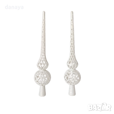 6199 Дълъг връх за елха комплект от 2 броя, снимка 2 - Декорация за дома - 52676519