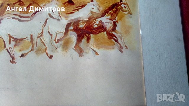 Мони Аладжемов картина акварел , снимка 5 - Картини - 38484675