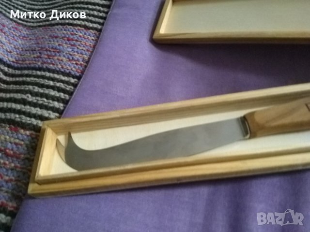 Нож нов за френско сирене марков Fromages de France couteau inox J.B. кутия 245х130мм, снимка 5 - Прибори за хранене, готвене и сервиране - 39456468
