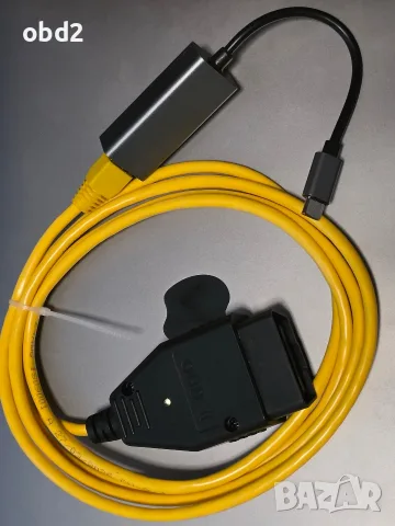 BMW ENET(Ethernet to OBD) кабел за диагностика, кодиране (F/G/I серия) INPA / ISTA + USB-C адаптер, снимка 6 - Аксесоари и консумативи - 56219831