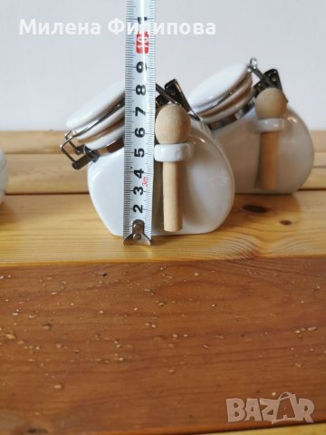 Порцеланови бурканчета за подправки, снимка 3 - Прибори за хранене, готвене и сервиране - 38661196