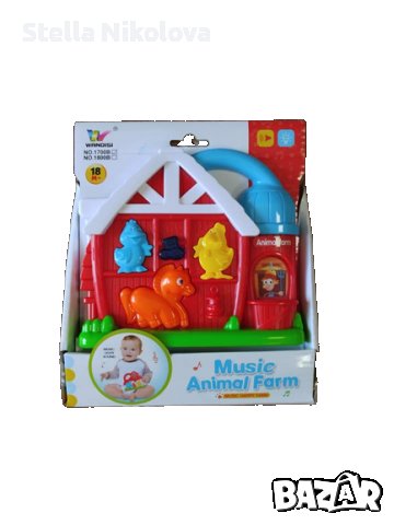 Бебешко пиано-къща със звуци на животни и мелодии, снимка 1