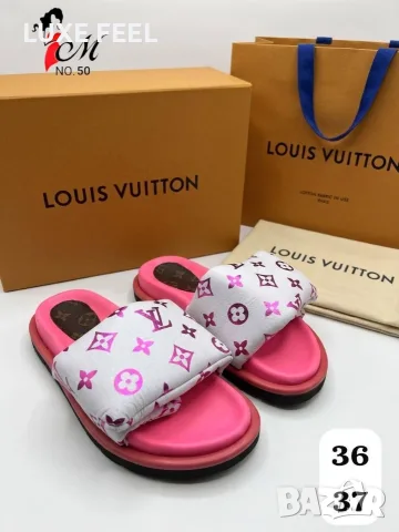 Louis Vuitton ⚜️ Gucci ⚜️Дамски Чехли , снимка 2 - Чехли - 55709814