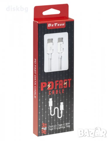 Нов кабел Type-C to Type-C, PD, 1 метър