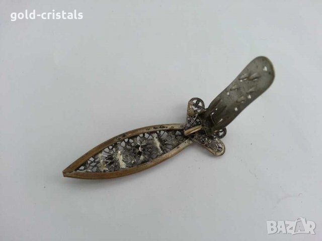 Ретро брошка щипка за шал вратовръзка филигран, снимка 9 - Антикварни и старинни предмети - 29583002