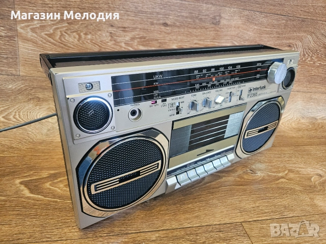 Радиокасетофон Interfunk IF 2365 – Ретро радиокасетофон (Boombox) в отлично състояние., снимка 8 - Радиокасетофони, транзистори - 54200490