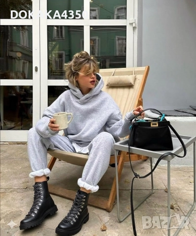 Черни кожени дамски боти Grenson, снимка 6 - Дамски боти - 52937162