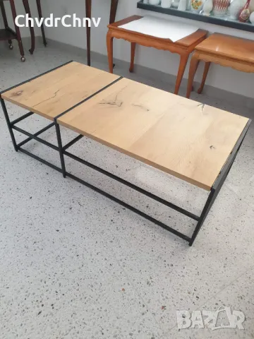 Немска холна маса дърво и метал 120x60см