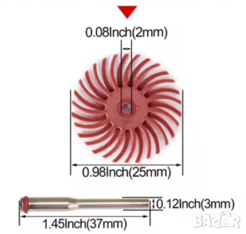 8бр абразивни четки, снимка 3 - Други инструменти - 52206071