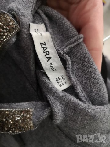 Разпродажба! Zara дамски къс топ с качулка, суичър блестящ с камъчета, М размер, снимка 4 - Блузи с дълъг ръкав и пуловери - 39338221