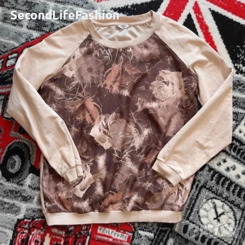 Дамска блуза с дълъг ръкав и флорален принт Guess, размер S