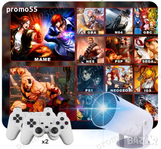 Безжичен Проектор 10 000 Вградени Игри Безжичен Стрийминг до Платформи, снимка 4 - Плейъри, домашно кино, прожектори - 52596270