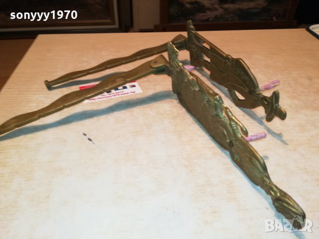 РЕТРО ЗАКАЧАЛКИ МЕД/МЕСИНГ ОТ ГЕРМАНИЯ 3009211936, снимка 6 - Антикварни и старинни предмети - 34308431