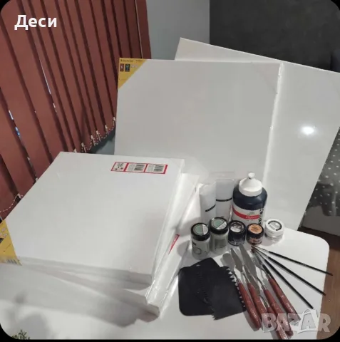 Продавам комплект за рисуване, купен от Idea Hobby. Всичко е запазено, платната са чисто нови 